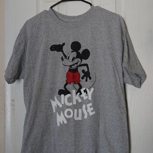 Gray Oversized Mickey Mouse Disney Parks Shirt